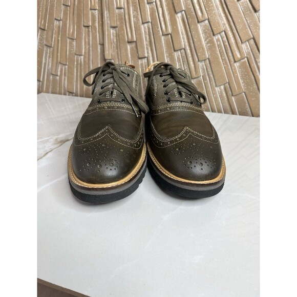 Cole Haan C10813 Wingtip Borgue Oxford Lace Up Men Leather Shoes 8 M Olive Green main image 6